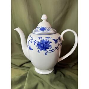 Vista Alegre 1842 Lazuli Blue White Coffee Tea Pot Portugal